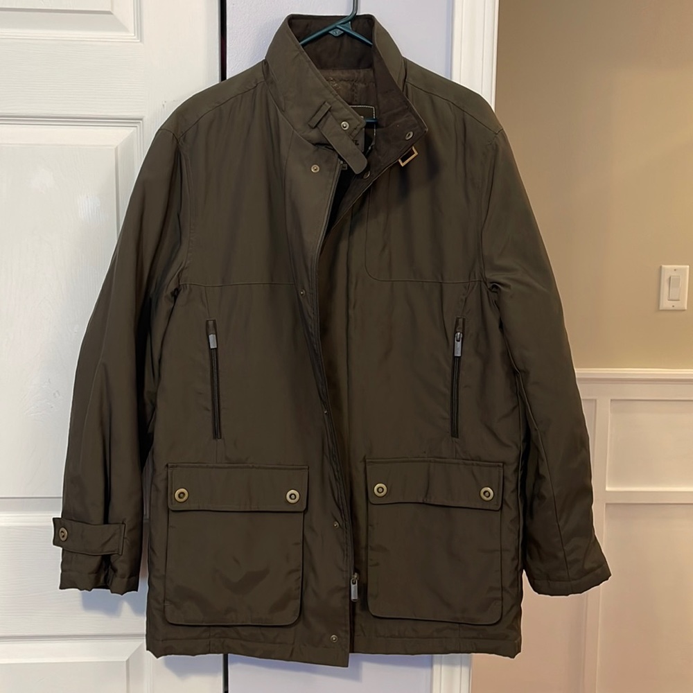 Men’s jacket, olive green color, excellent condition